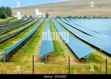Solarthermische Kollektoren Stockfoto