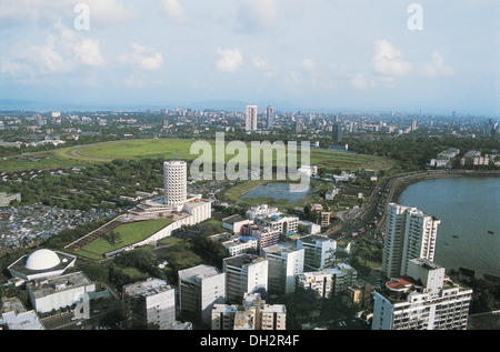 Luftbild von Nehru Wissenschaftszentrum und Planetarium bei Worli Mumbai Maharashtra India Stockfoto