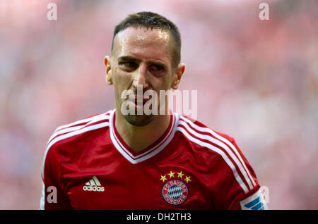 München, Deutschland. 26. Oktober 2013. Münchens Franck Ribery in der deutschen Bundesliga-match zwischen FC Bayern München und Hertha BSC in Allianz Arena in München, 26. Oktober 2013. Foto: THOMAS EISENHUTH/Dpa/Alamy Live News Stockfoto