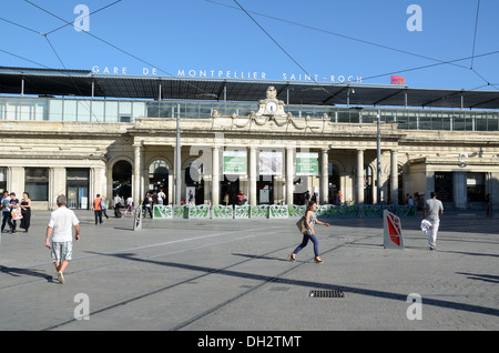 Bahnhof Saint Roch oder Zug Bahnhof Montpellier Frankreich Stockfoto