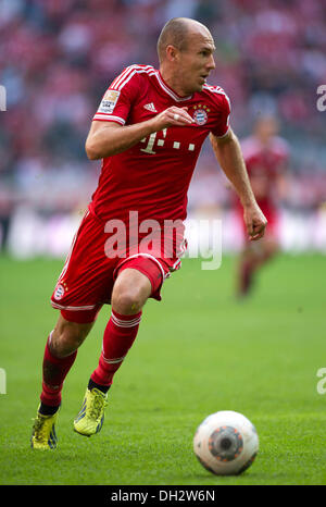 München, Deutschland. 26. Oktober 2013. Münchens Arjen Robben in der deutschen Bundesliga-match zwischen FC Bayern München und Hertha BSC in Allianz Arena in München, 26. Oktober 2013. Foto: THOMAS EISENHUTH/Dpa/Alamy Live News Stockfoto