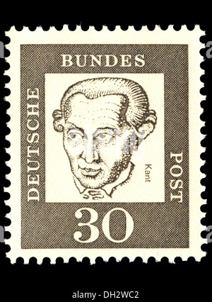 Porträt von Immanuel Kant (1724-1804: deutsche Philosoph) auf Deutsche Briefmarke Stockfoto