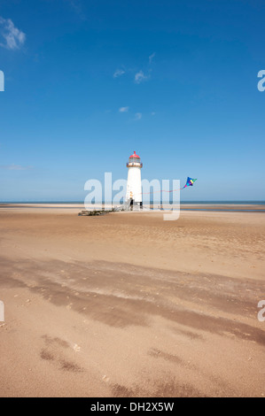 Punkt der Ayr-Talacre, Drachen steigen lassen. Stockfoto