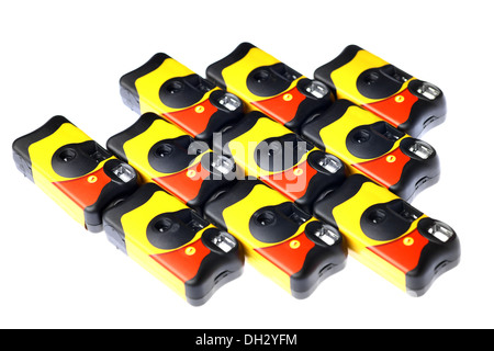 Farbbild einige Einweg-Kompaktkameras Stockfoto