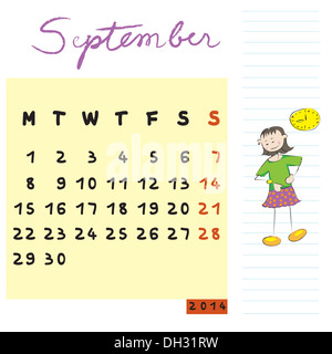 September 2014 Kinder Stockfoto