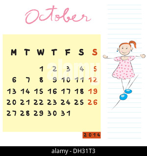 Oktober 2014-Kinder Stockfoto