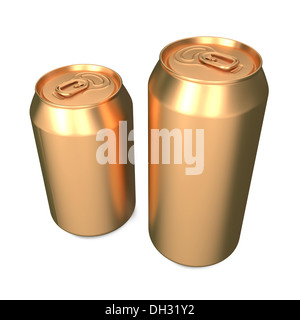 Aluminium-Dosen Isolated on White. Stockfoto