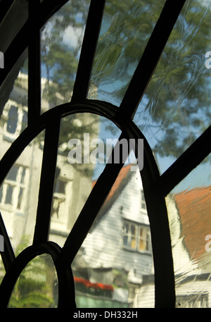 Fenster in das jüdische Historische Museum Amsterdam Holland Stockfoto