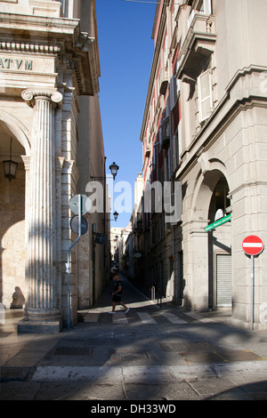 Arcade-Via Roma in Cagliari - Sardinien Stockfoto