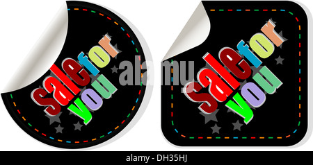 Farbe-Verkauf für Sie Aufkleber set Stockfoto