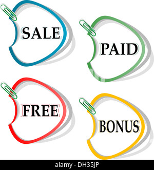 Stickerset für Top-Seller Stockfoto