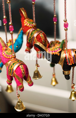 Nahaufnahme von Stoffelefanten Spielzeug Stockfoto