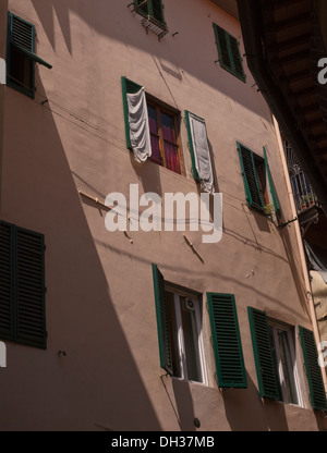 Eine patriotische Fenster-Szene in Florenz, Italien Stockfoto