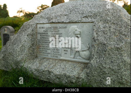 In Erinnerung an die Belgien-Soldaten, die während der Weltkriege Denkmal am alten Friedhof Southampton Hill Lane gestorben Stockfoto