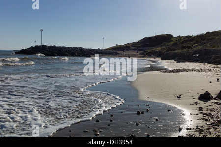 Zuvorkommend am Meeresstrand zum Surfen und fossilen Jagd beliebt Stockfoto