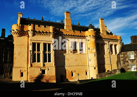 Große Halle auf Stirling Castle in der frühen Morgensonne Stockfoto