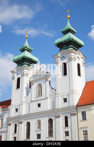 Kirche St. Ignatius Loyola in Szechenyi Platz, Györ, West-Transdanubien, Ungarn Stockfoto