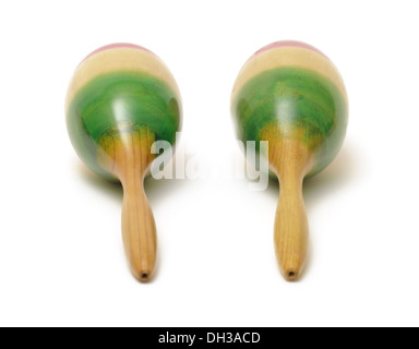 Maracas auf weiß Stockfoto