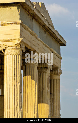 Spalten des Erechtheion Tempel, Akropolis, Athen, Griechenland, Europa Stockfoto