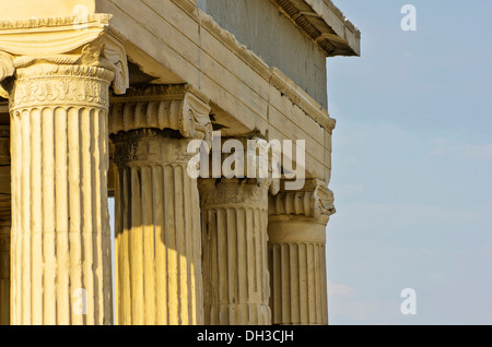 Spalten des Erechtheion Tempel, Akropolis, Athen, Griechenland, Europa Stockfoto