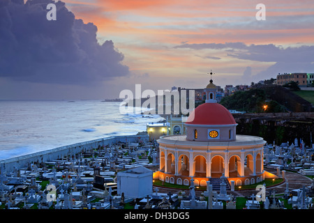 Kapelle San Juan Friedhof (Santa Maria Magdalena de Pazzis), Old San Juan, Puerto Rico Stockfoto