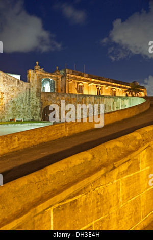 Rampe und Eingang, San Cristóbal, San Juan National Historic Site, Old San Juan, Puerto Rico Stockfoto