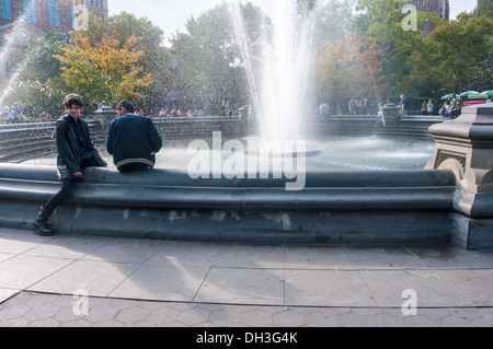 New York, NY 17. Oktober 2013 - Herbst in Washington man Park Stockfoto