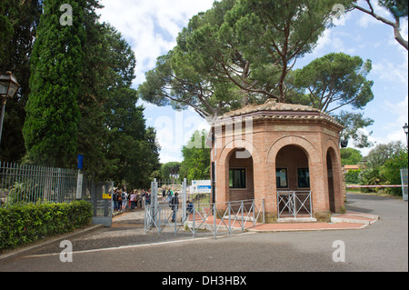 Europa, Italien, Ostia Antica Ruinen, Roman, Natur, antike, Parc Übersetzertätigkeit Eingang Stockfoto