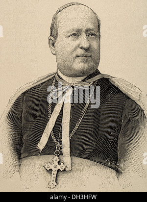 Domenico Maria Jacobini (1837-1900). Italienischer Kardinal der römisch-katholischen Kirche. Gravur. Stockfoto