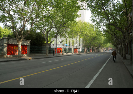 Ruhigen Allee in Shanghai China Stockfoto