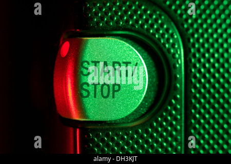 Start Stop Taste closeup Stockfoto