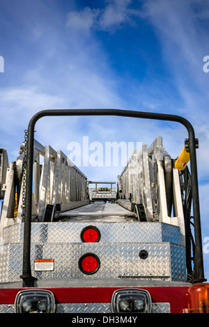 Feuer LKW Leiter Ausziehleiter Stockfoto