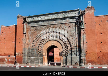 Bab Agnaou Tor 12. Jahrhundert (Almohaden-Dynastie) Stadt Wand Marrakesch Marokko Stockfoto