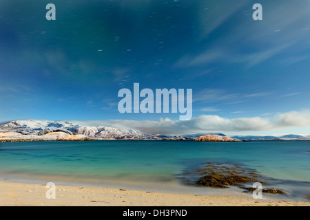 Panoramablick auf Sommarøy.Northern Norwegen, oberhalb des Polarkreises. Stockfoto