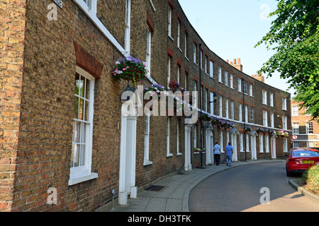 Georgische Crescent, Platz Union, Wisbech, Cambridgeshire, England, Vereinigtes Königreich Stockfoto