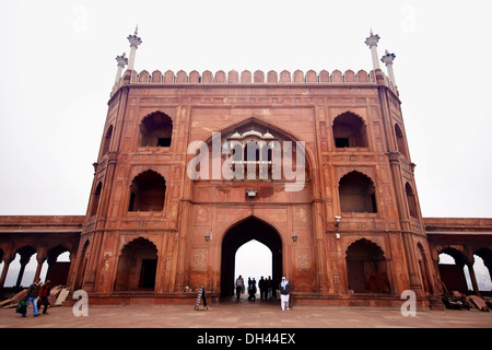 Haupttor der Jama Masjid in Delhi Indien Stockfoto