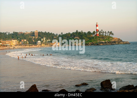 Kovalam Beach Trivandrum Kerala Indien Stockfoto