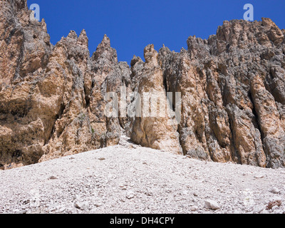 Dolomiten im Val di Fassa, Trentino, Italien Stockfoto