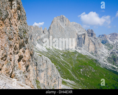 Rosengarten in Val di Fassa, Dolomiten, Italien Stockfoto