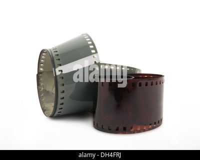 Negativ-Filmstreifen isolierten auf weißen Hintergrund Stockfoto