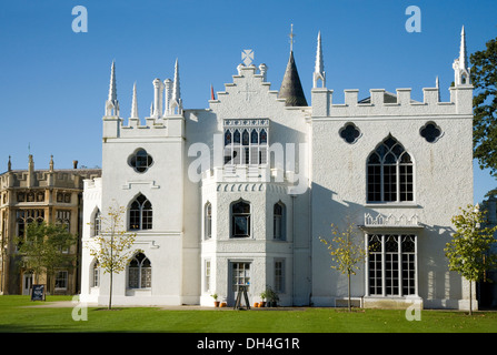 Exterieur der Strawberry Hill House, Saint Marys University, Twickenham. Middlesex. UK., nach der Restaurierung mit Lotterie Finanzierung. Stockfoto