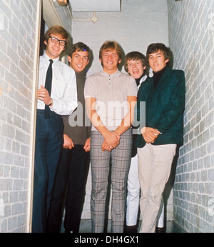 Hermans HERMITS UK-pop-Gruppe über 1968. Von links: Derek Leckenby, Barry Whitwam, Karl Green, Peter Noone, Keith Hopwood Stockfoto