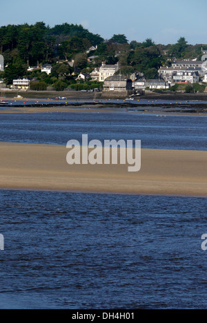 Rock-Dorf Blick über Bucht von Padstow, Cornwall, England, UK Stockfoto