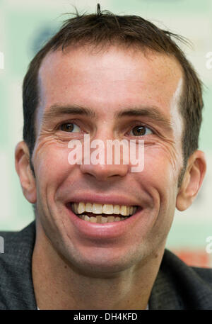 Prag, Tschechische Republik. 31. Oktober 2013. Jaroslav Navratil, Kapitän der Tschechischen Tennis-Davis Cup-Team, heute nominiert, Tomas Berdych und Radek Stepanek (im Bild), Lukas Rosol Jan Hajek für den Davis Cup Finale gegen Serbien Belgrad am 15. November geplant-17.The Tschechien verteidigt den Pokal, wie es Spanien in Prag letztes Jahr besiegt. Prag, Tschechien am 31. Oktober 2013. (Foto/Vit Simanek CTK/Alamy Live News) Stockfoto