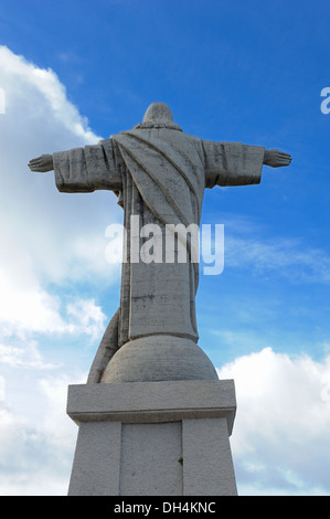 Madeira Portugal. Der imposanten Statue Cristo Rei in Garajau am Atlantischen Ozean Stockfoto