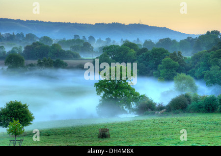 Surrey Hills, Box Hill Sonnenuntergänge Stockfoto