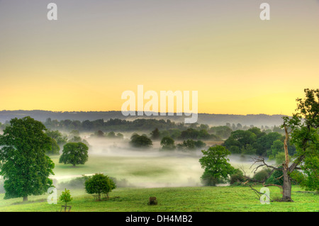 Surrey Hills, Box Hill Sonnenuntergänge Stockfoto