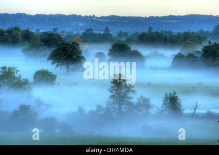 Surrey Hills, Box Hill Sonnenuntergänge Stockfoto