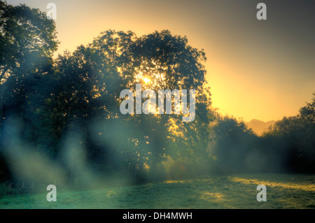 Surrey Hills, Box Hill Sonnenuntergänge Stockfoto