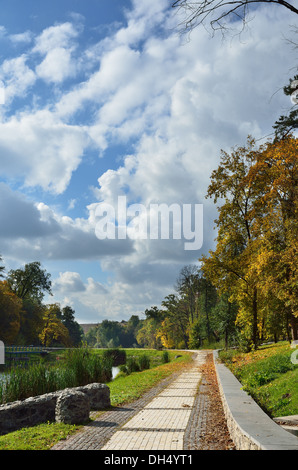 Landschaftspark im Herbst Stockfoto